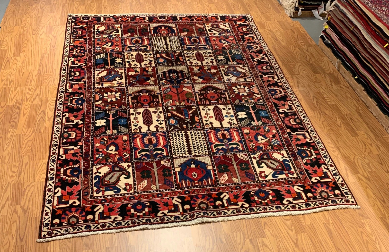 7 x 10.5 Vintage Hand Knotted 100% Wool Vegetable Dye Area Rug