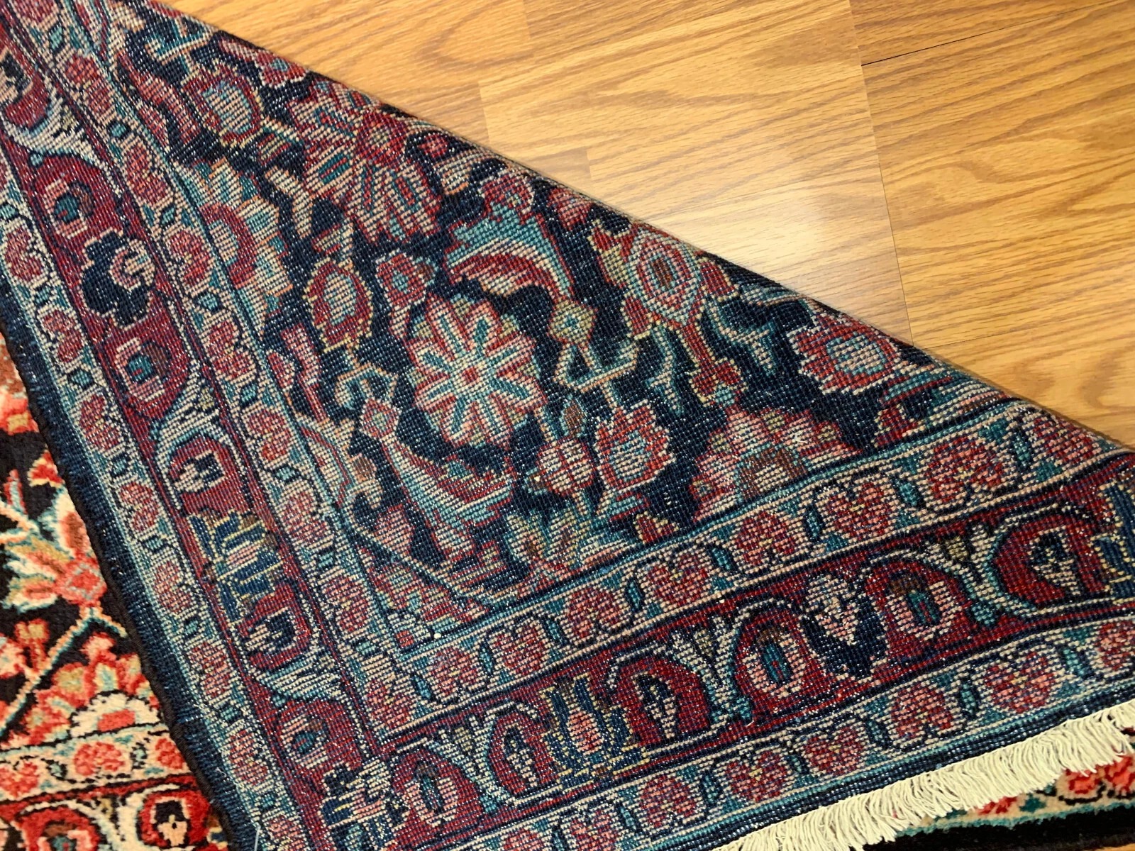 3.6 x 10.1 Vintage Hand Knotted 100% Wool Vegetable Dye Area Rug