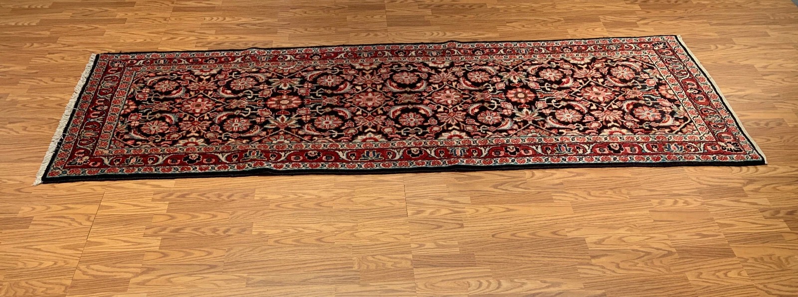 3.6 x 10.1 Vintage Hand Knotted 100% Wool Vegetable Dye Area Rug