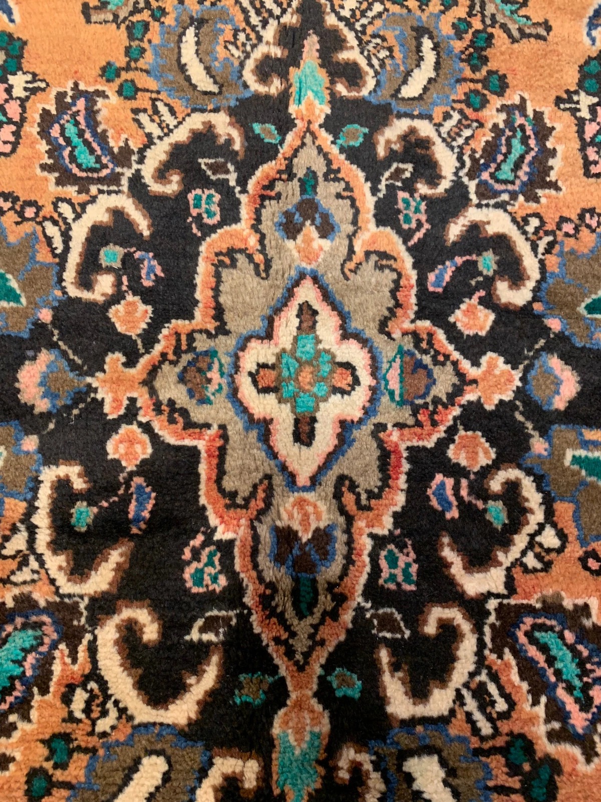 6.7 x 9.11 Vintage Hand Knotted 100% Wool Vegetable Dye Area Rug