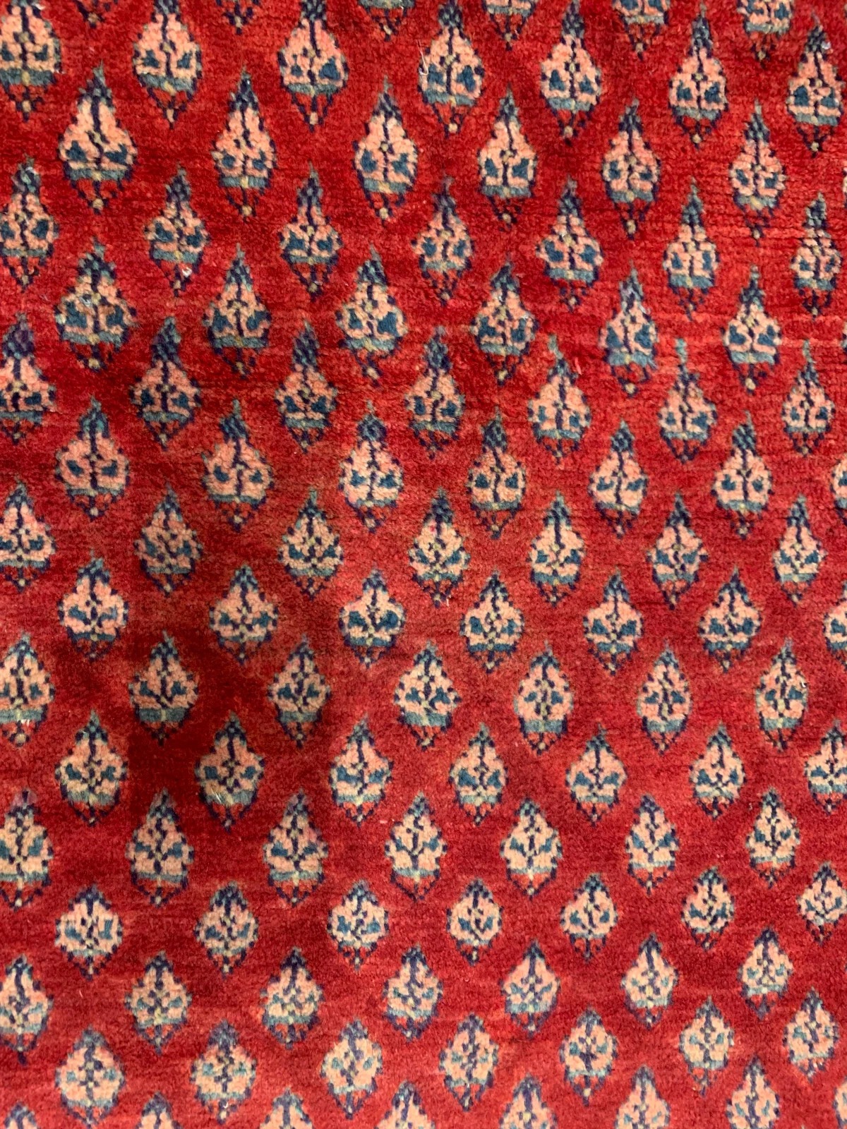 5.5 X 7.3 Vintage Tribal Red Hand Knotted 100% Wool Vegetable Dye Rug