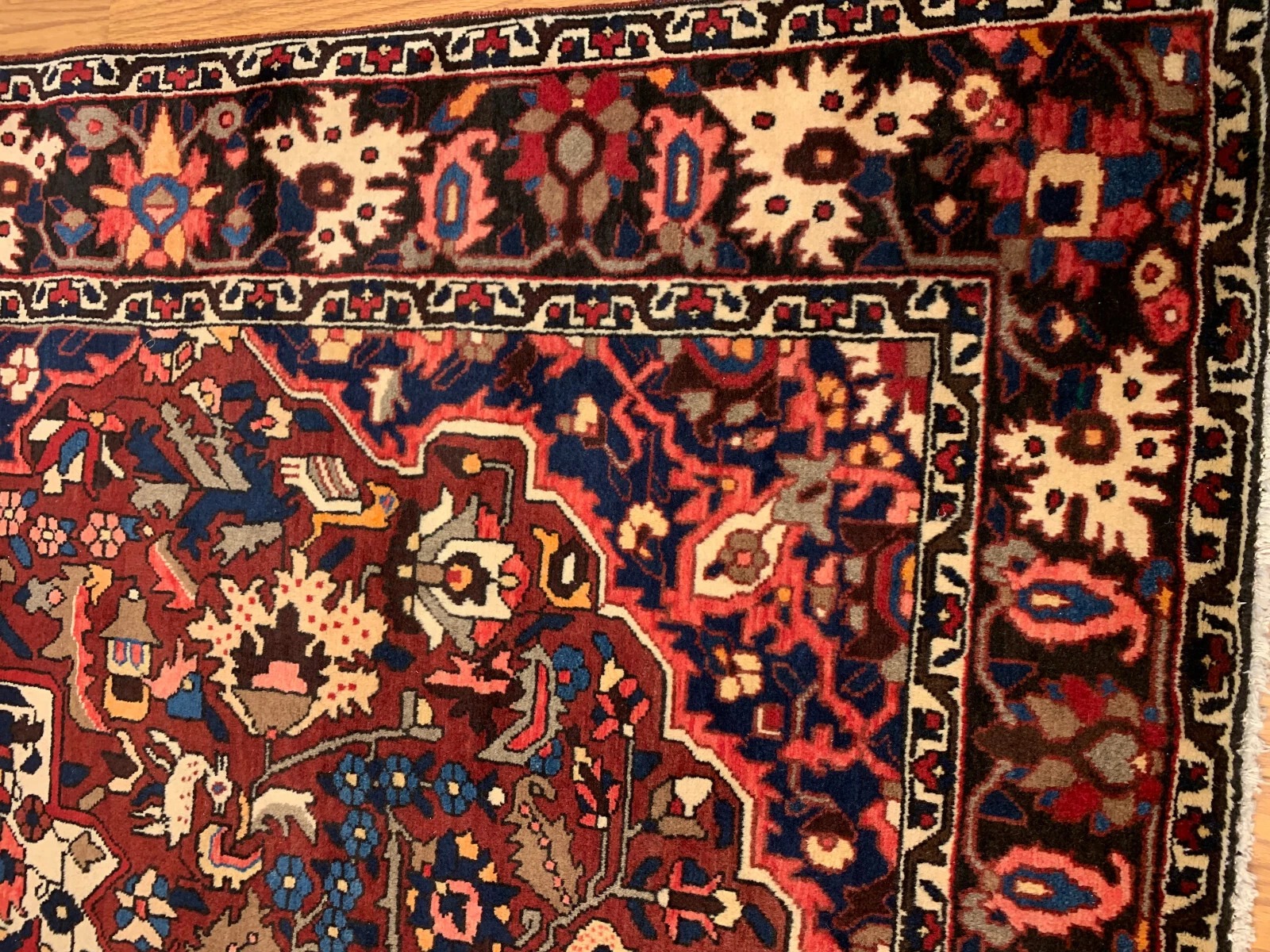 6.10 x 10.1 Vintage Hand Knotted 100% Wool Vegetable Dye Area Rug