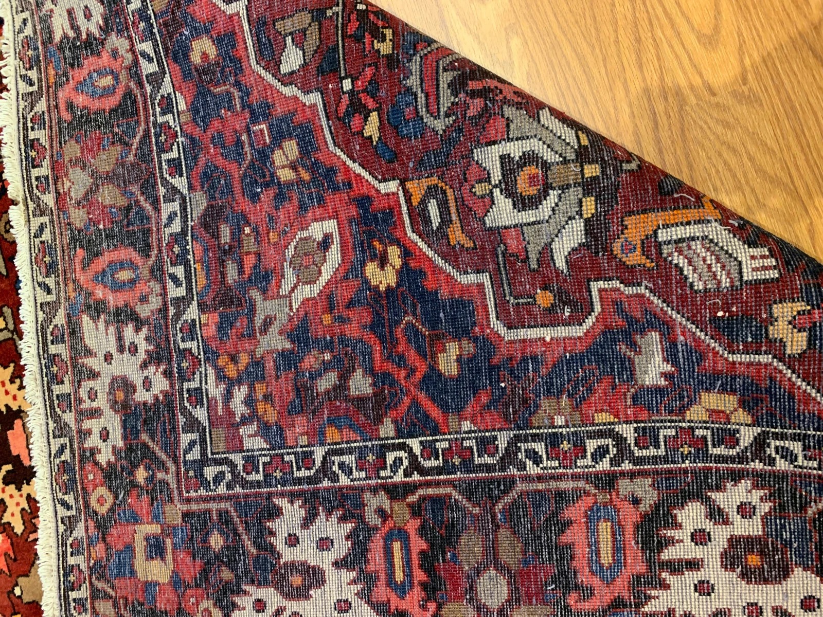 6.10 x 10.1 Vintage Hand Knotted 100% Wool Vegetable Dye Area Rug
