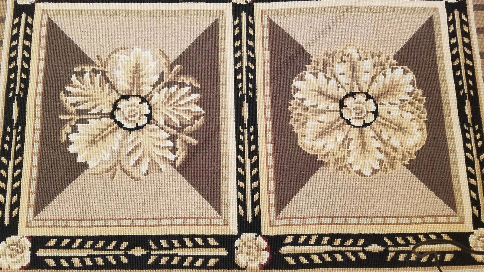 3 x 5 Hand Woven French Aubusson needle point Wool