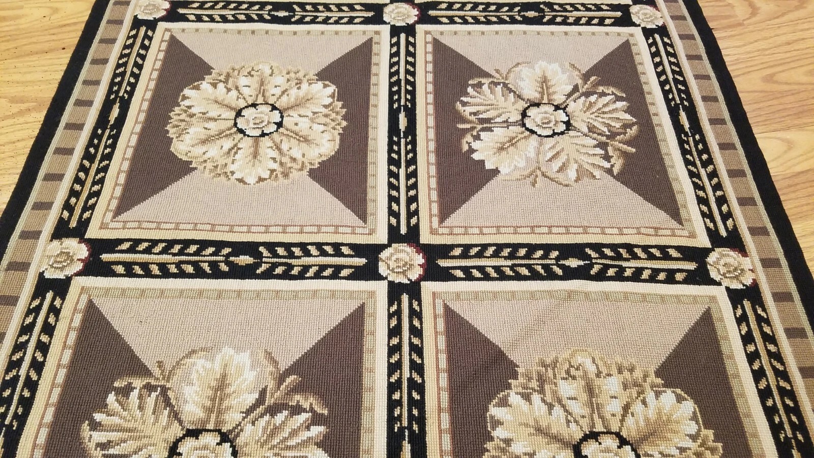 3 x 5 Hand Woven French Aubusson needle point Wool