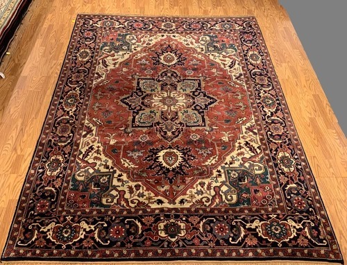 8 x 10 Antique Reproduction Hand Knotted 100% Wool Area Rug
