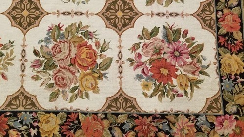 5 x 8 Hand woven French Aubusson Needle point 100% wool Area rug