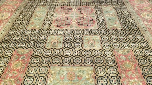 9 x 12 Very Beautiful Indo Agra All Over Wool Hand-Knotted Oriental Rug