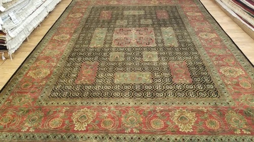 9 x 12 Very Beautiful Indo Agra All Over Wool Hand-Knotted Oriental Rug