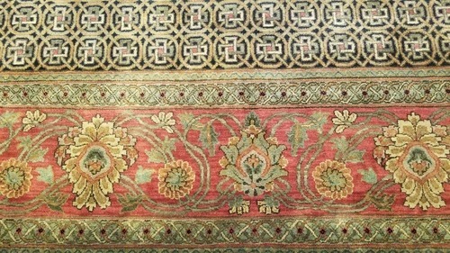 9 x 12 Very Beautiful Indo Agra All Over Wool Hand-Knotted Oriental Rug