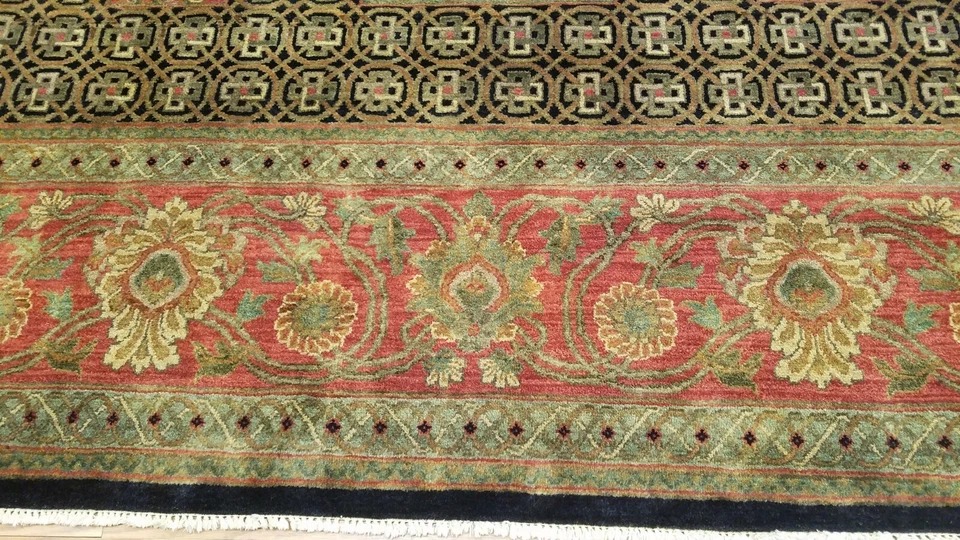 9 x 12 Very Beautiful Indo Agra All Over Wool Hand-Knotted Oriental Rug