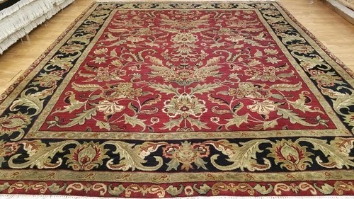 8 x 10 Indo Agra Hand spawned Wool Hand Knotted Oriental Rug Multicolor