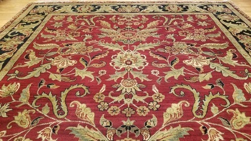 8 x 10 Indo Agra Hand spawned Wool Hand Knotted Oriental Rug