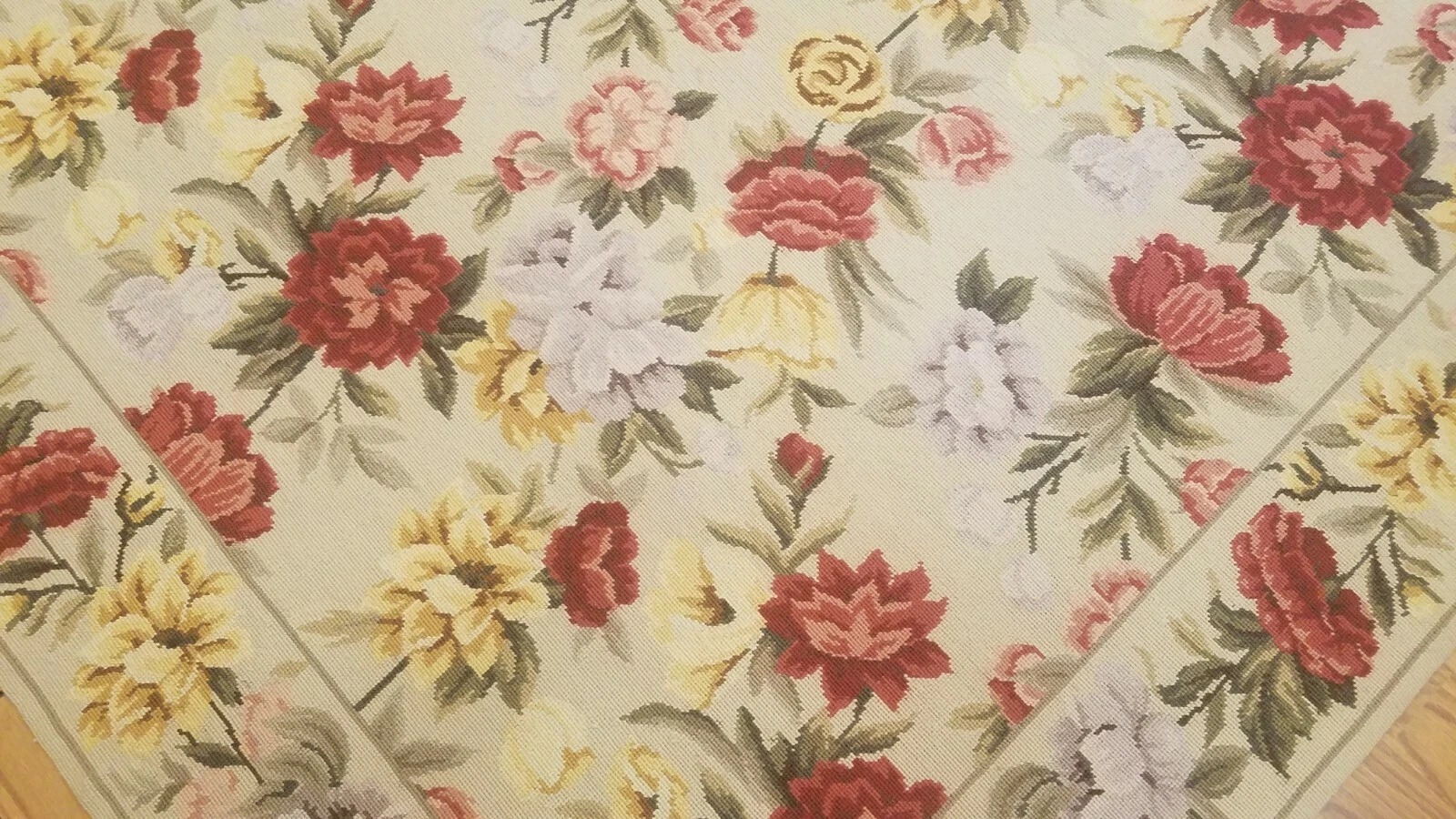 9 x 12 Hand woven French Aubusson Needle point 100% wool Area rug