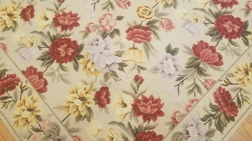 9 x 12 Hand woven French Aubusson Needle point 100% wool Area rug