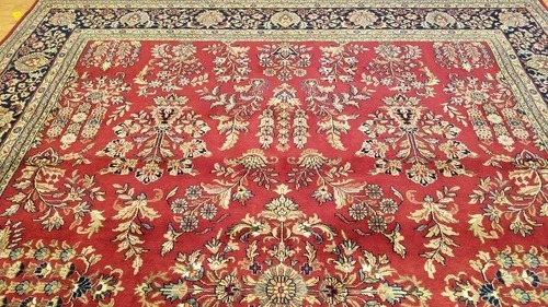 8 x 10 Stunning Beautiful fine Quality Indo Sarouk Hand Knotted Wool Rug
