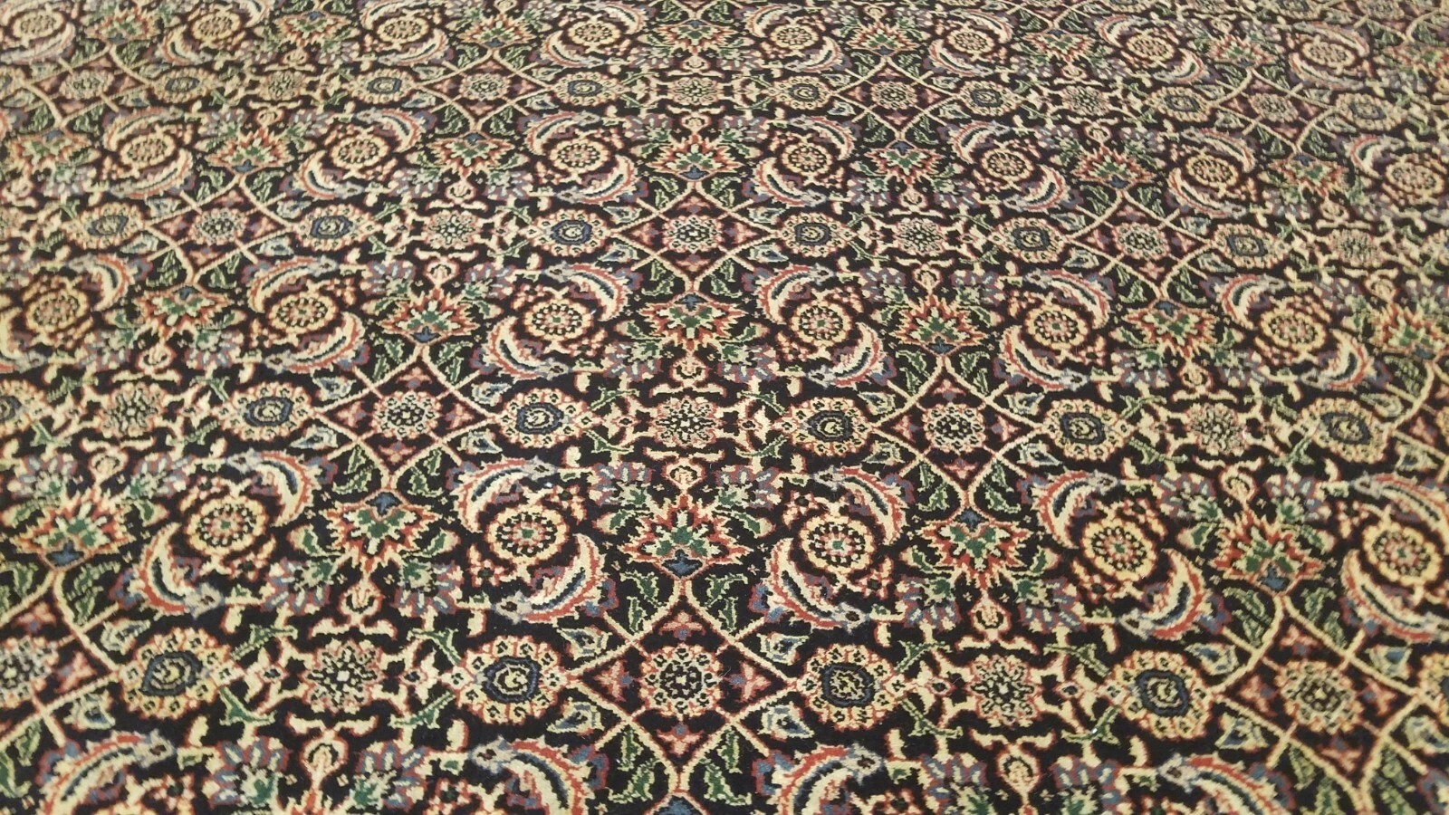 9 x 12 Black Very High Quality Harati hand Knotted Wool Oriental Rug