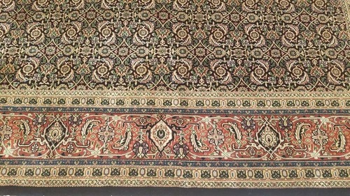 9 x 12 Black Very High Quality Harati hand Knotted Wool Oriental Rug
