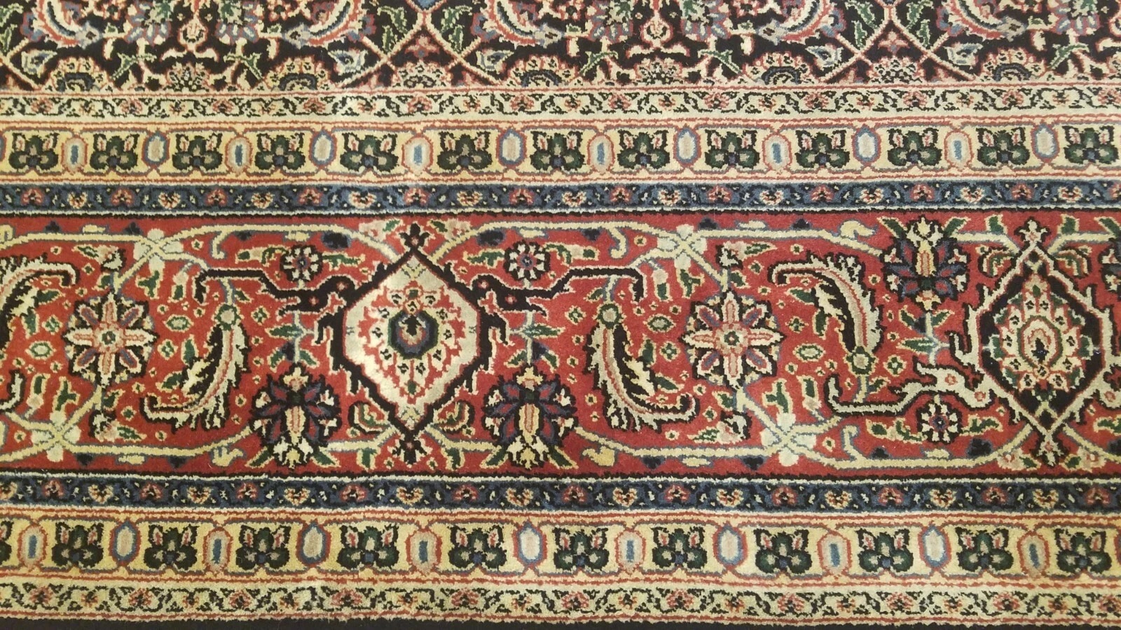 9 x 12 Black Very High Quality Harati hand Knotted Wool Oriental Rug