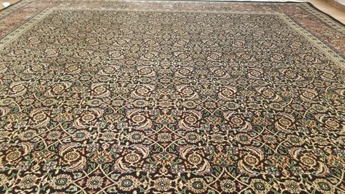 9 x 12 Black Very High Quality Harati hand Knotted Wool Oriental Rug