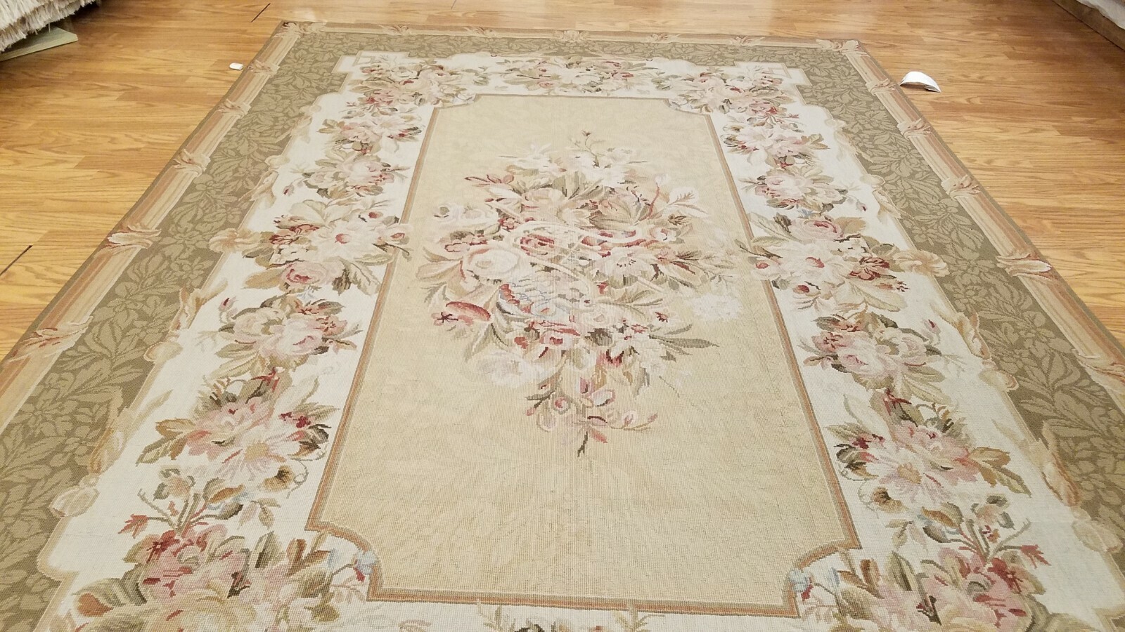 6 x 9 Hand woven French Aubusson Needle point 100% wool Area rug