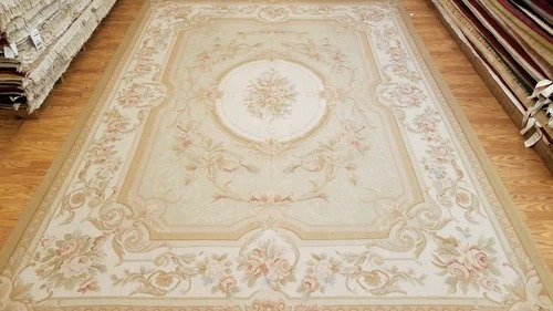 9 x 12 Hand woven French Aubusson Tapestry 100% wool Area rug Multicolor