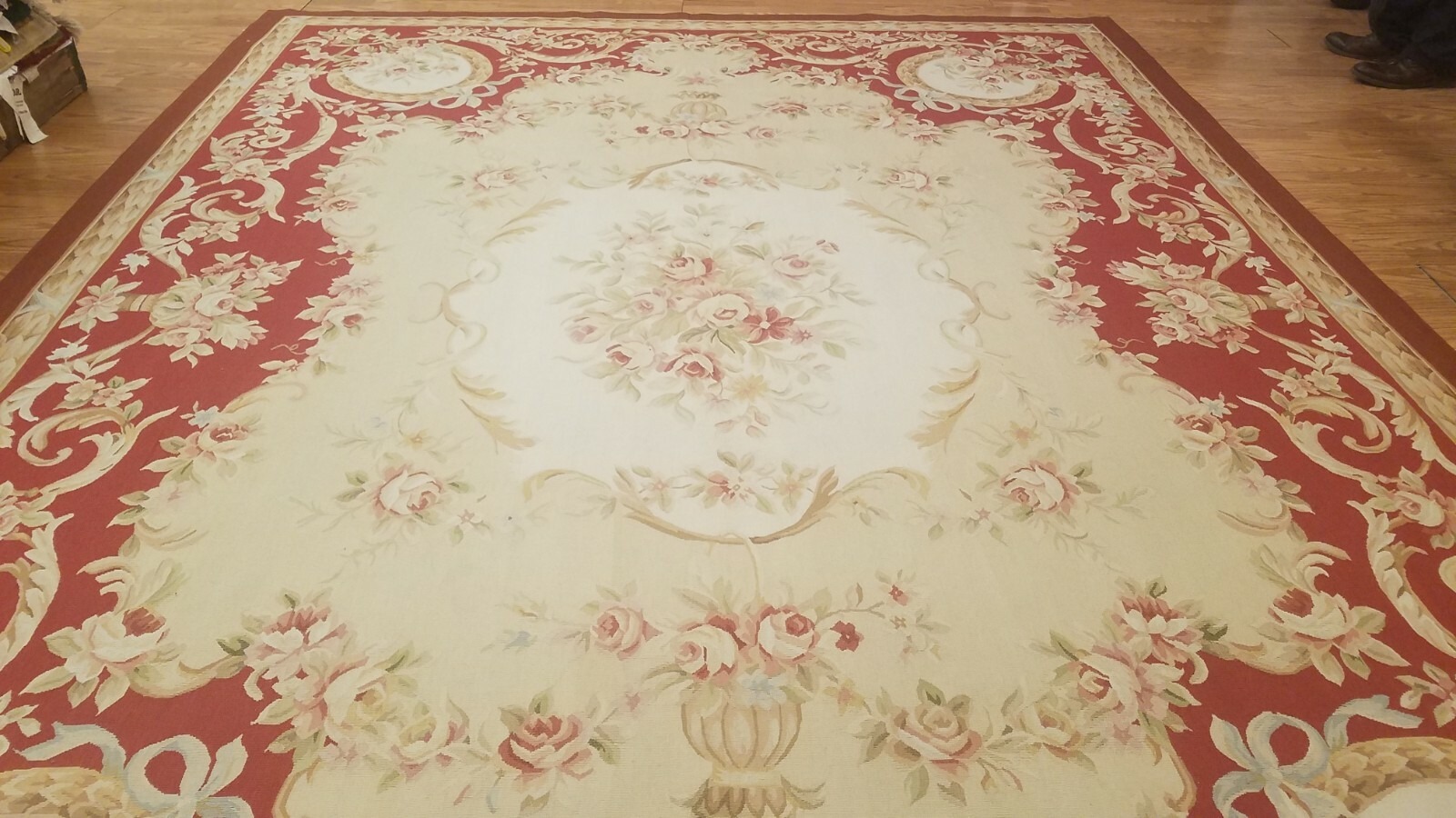 9 x 12 Hand woven French Aubusson Tapestry 100% wool Area rug