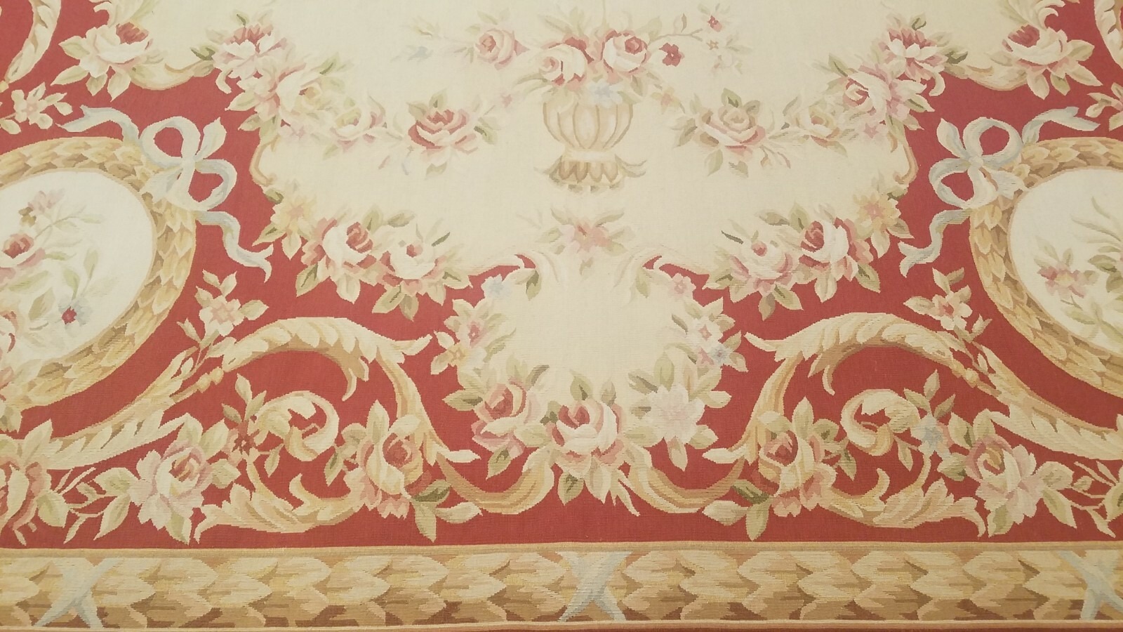 9 x 12 Hand woven French Aubusson Tapestry 100% wool Area rug