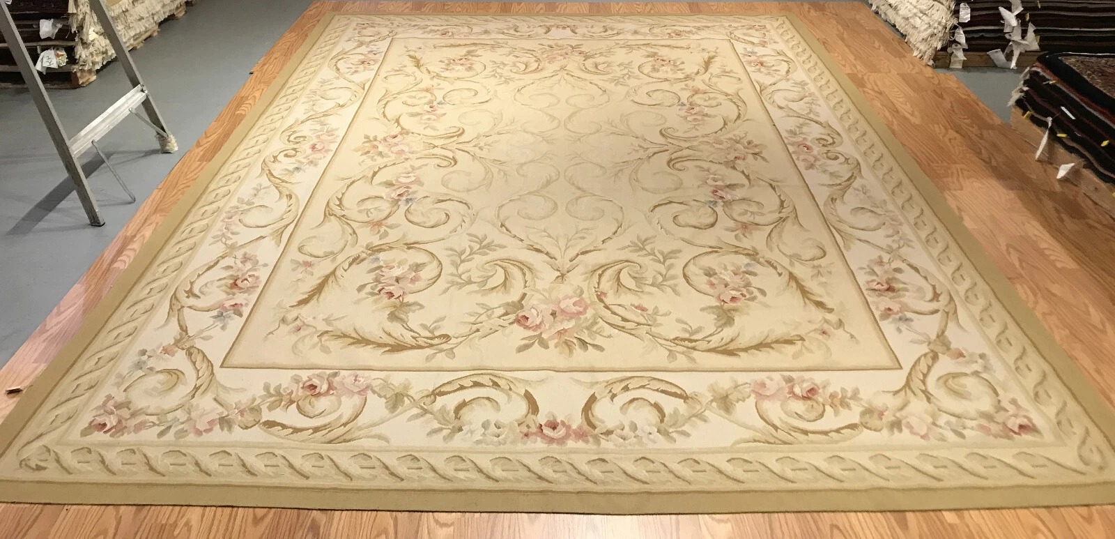 9 x 12 Hand woven French Aubusson Weave 100% wool Area rug EB335804099847 Montaage