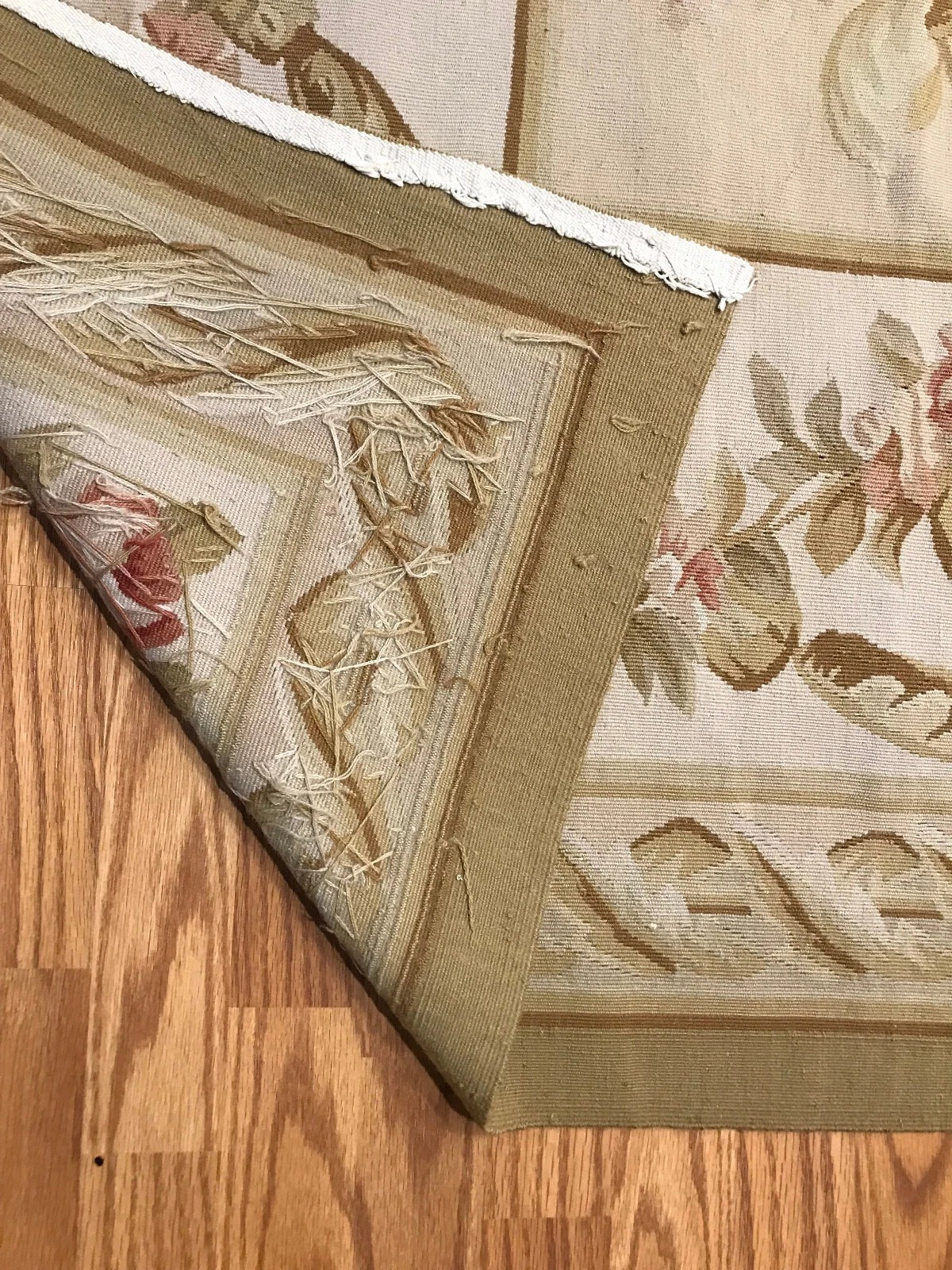 9 x 12 Hand woven French Aubusson Weave 100% wool Area rug