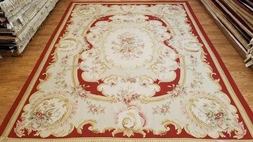 9 x 12 Hand woven French Aubusson Weave 100% wool Area rug