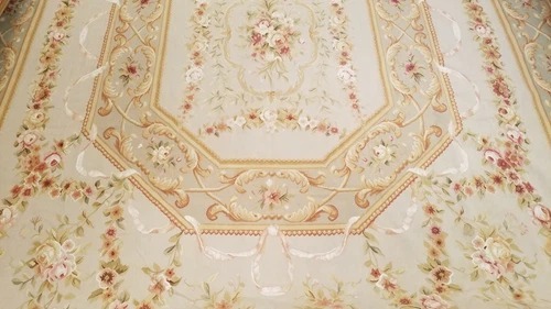 12' x 16' Hand woven French Aubusson Weave 100% wool Area rug