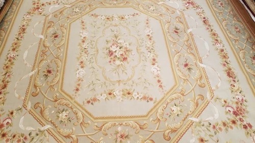 12' x 16' Hand woven French Aubusson Weave 100% wool Area rug
