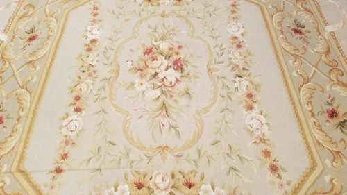12' x 16' Hand woven French Aubusson Weave 100% wool Area rug