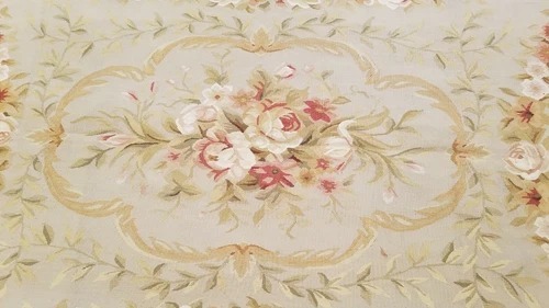 12' x 16' Hand woven French Aubusson Weave 100% wool Area rug