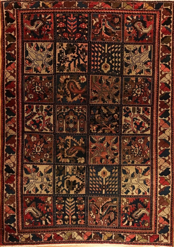 5 x 7.4 Vintage Tribal 100% Wool Hand Knotted Vegetable Dye Area Rug