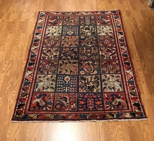 5 x 7.4 Vintage Tribal 100% Wool Hand Knotted Vegetable Dye Area Rug