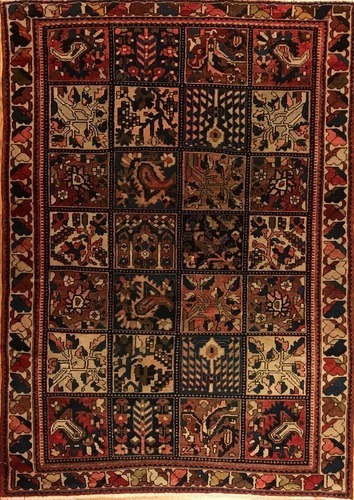 5 x 7.4 Vintage Tribal 100% Wool Hand Knotted Vegetable Dye Area Rug
