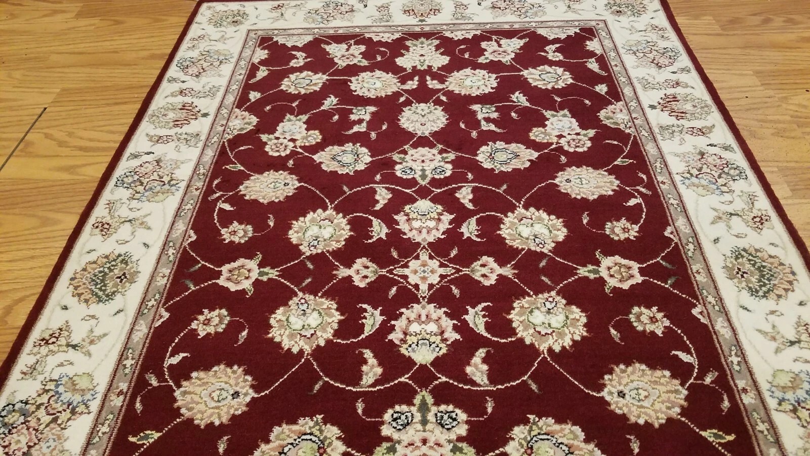 3 x 5 Red Wool & Silk Hand Knotted Area rug