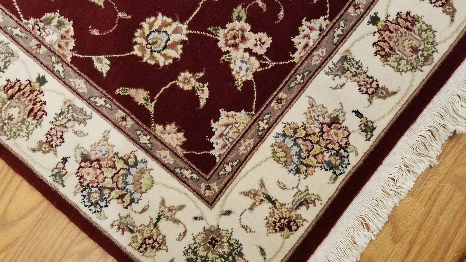 3 x 5 Red Wool & Silk Hand Knotted Area rug