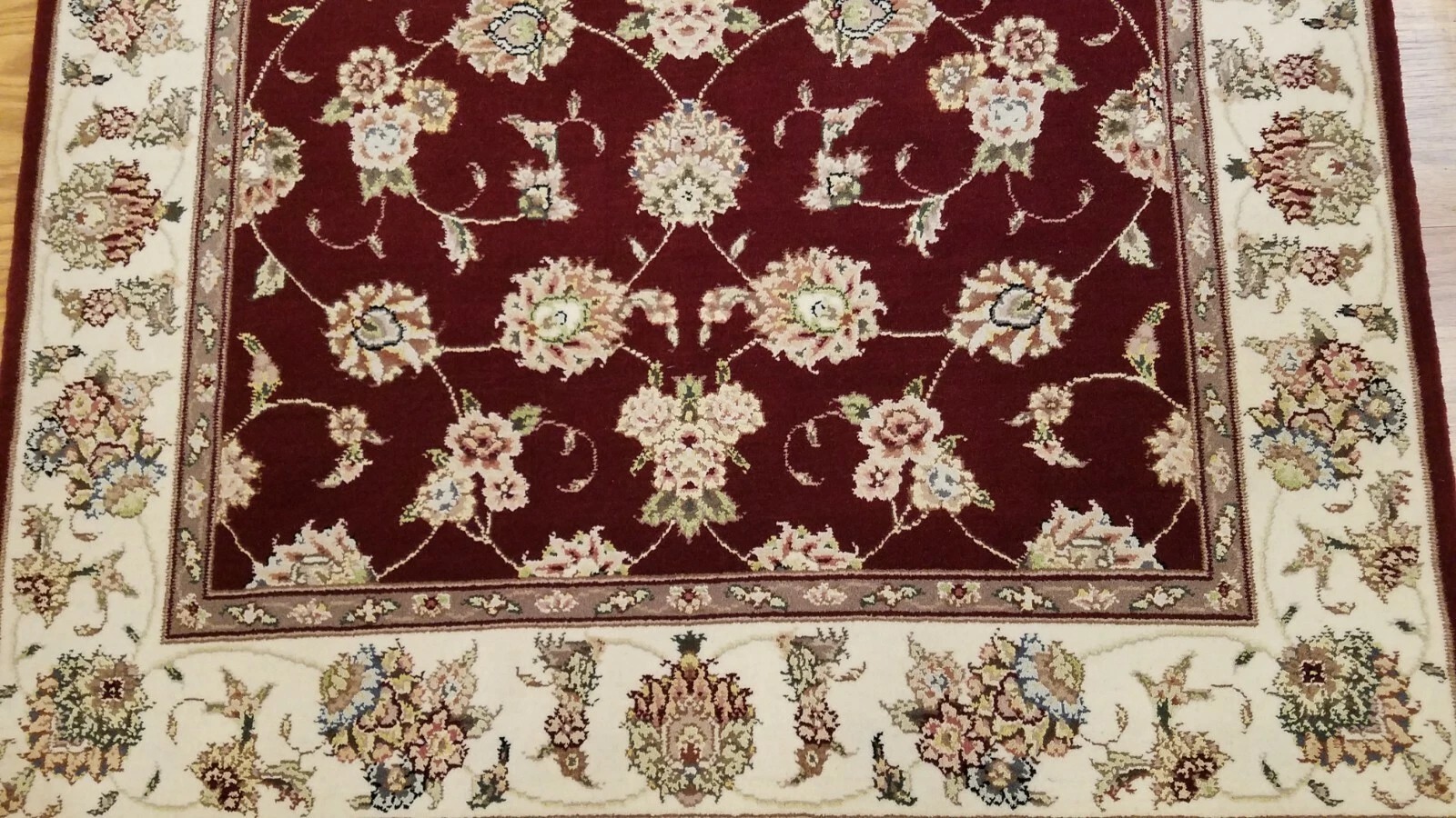3 x 5 Red Wool & Silk Hand Knotted Area rug