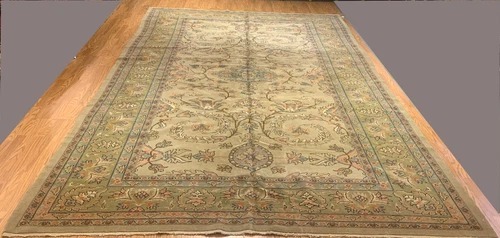 9.2 x 13.3 FineTurkish Ushack Hand knotted Wool