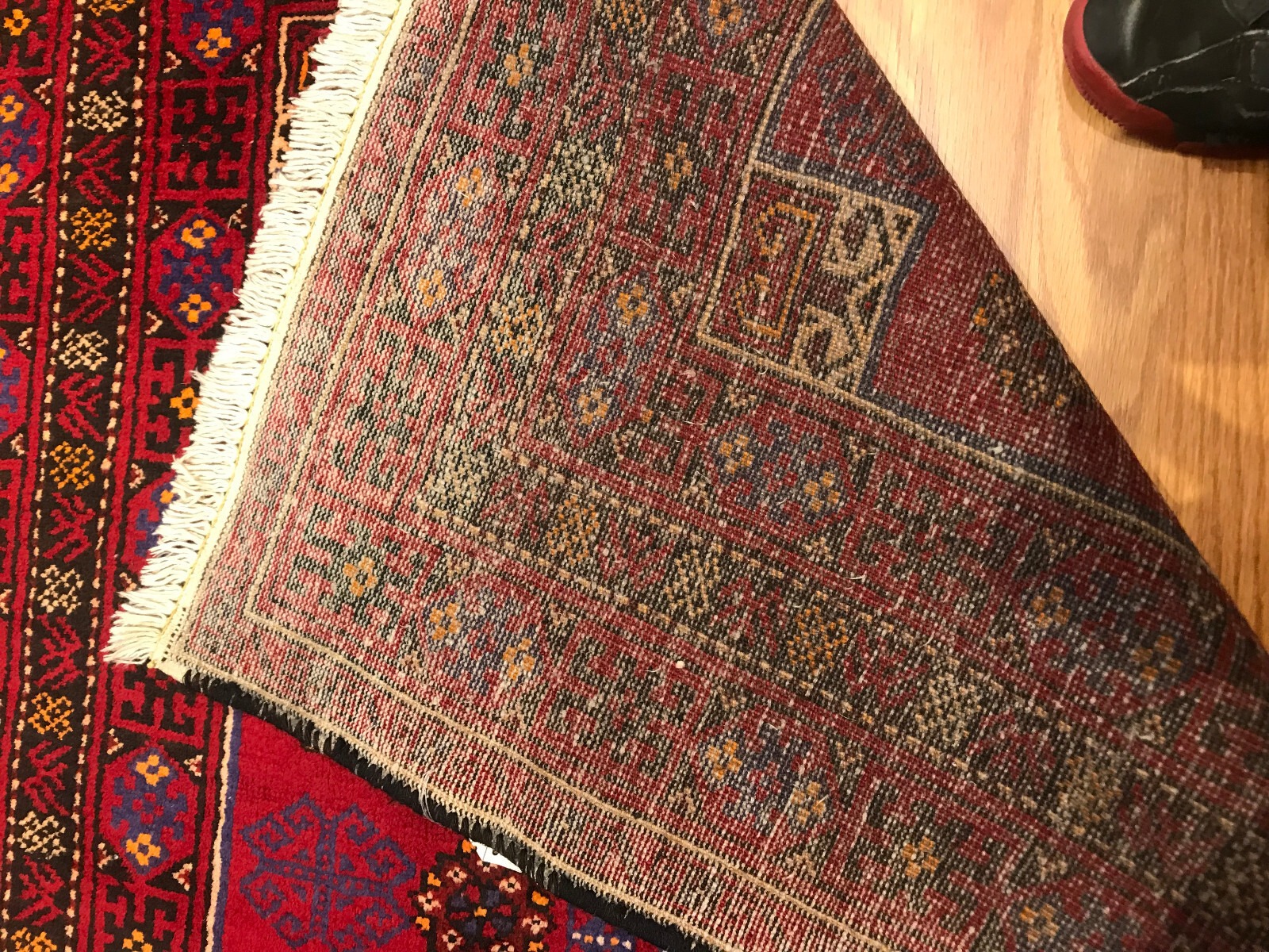 3.10 x 8 Vintage Tribal 100% Wool Hand Knotted Vegetable Dye Area Rug