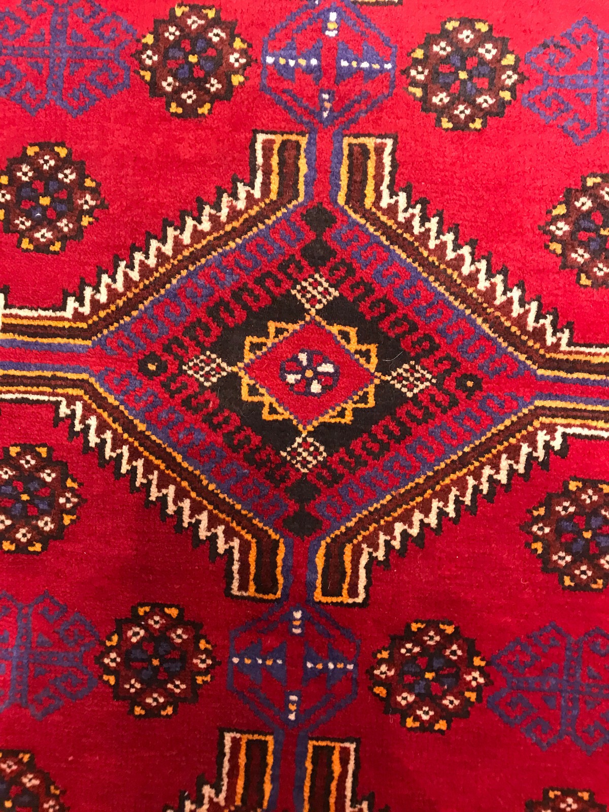 3.10 x 8 Vintage Tribal 100% Wool Hand Knotted Vegetable Dye Area Rug