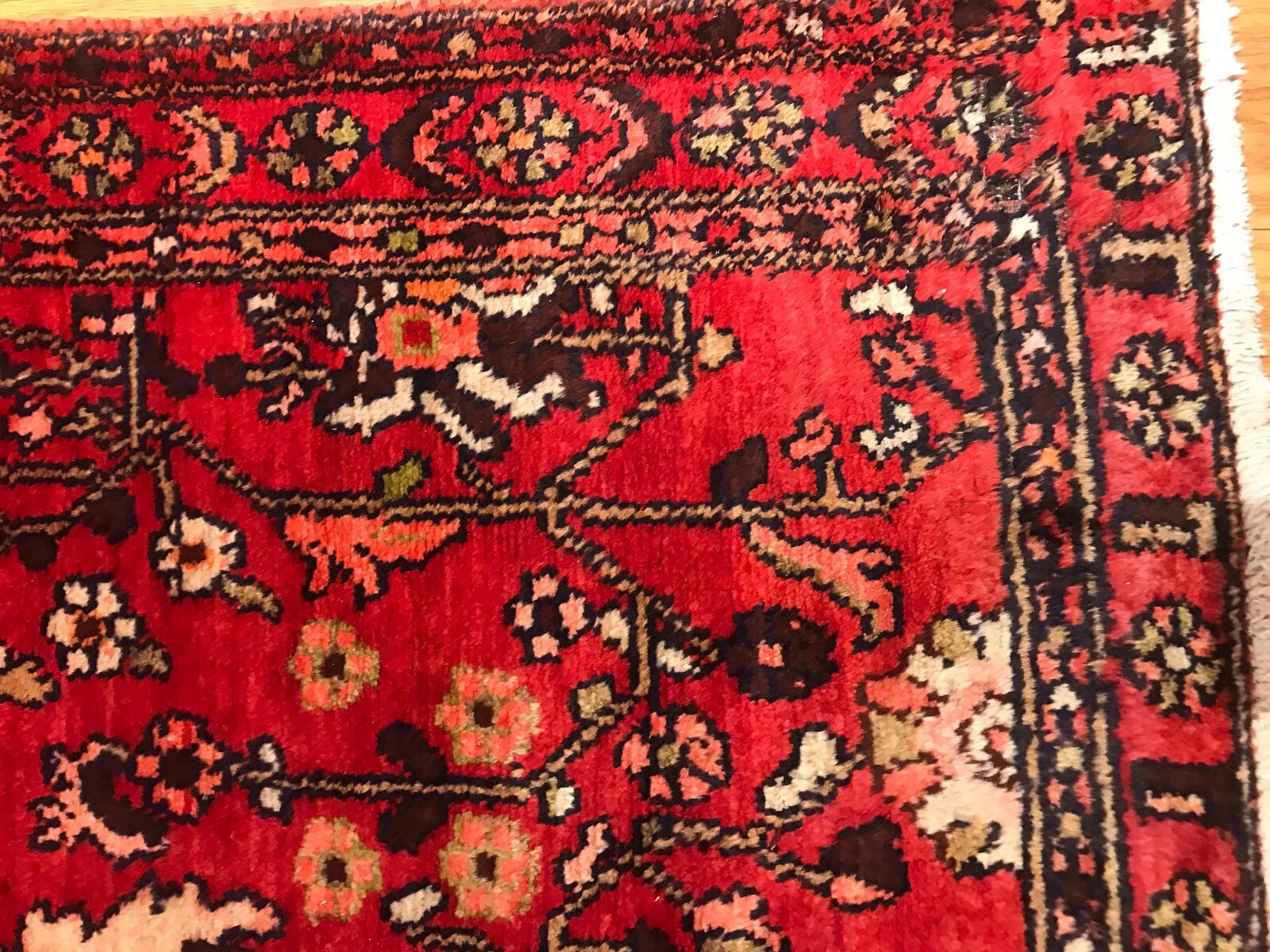 4.6 x 7.2 Vintage Tribal 100% Wool Hand Knotted Vegetable Dye Area Rug