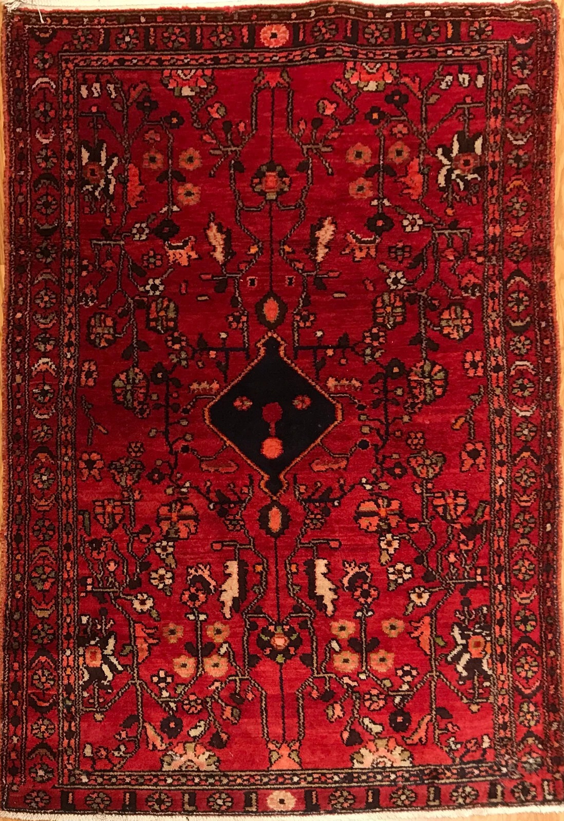 4.6 x 7.2 Vintage Tribal 100% Wool Hand Knotted Vegetable Dye Area Rug EB334861366500 Montaage