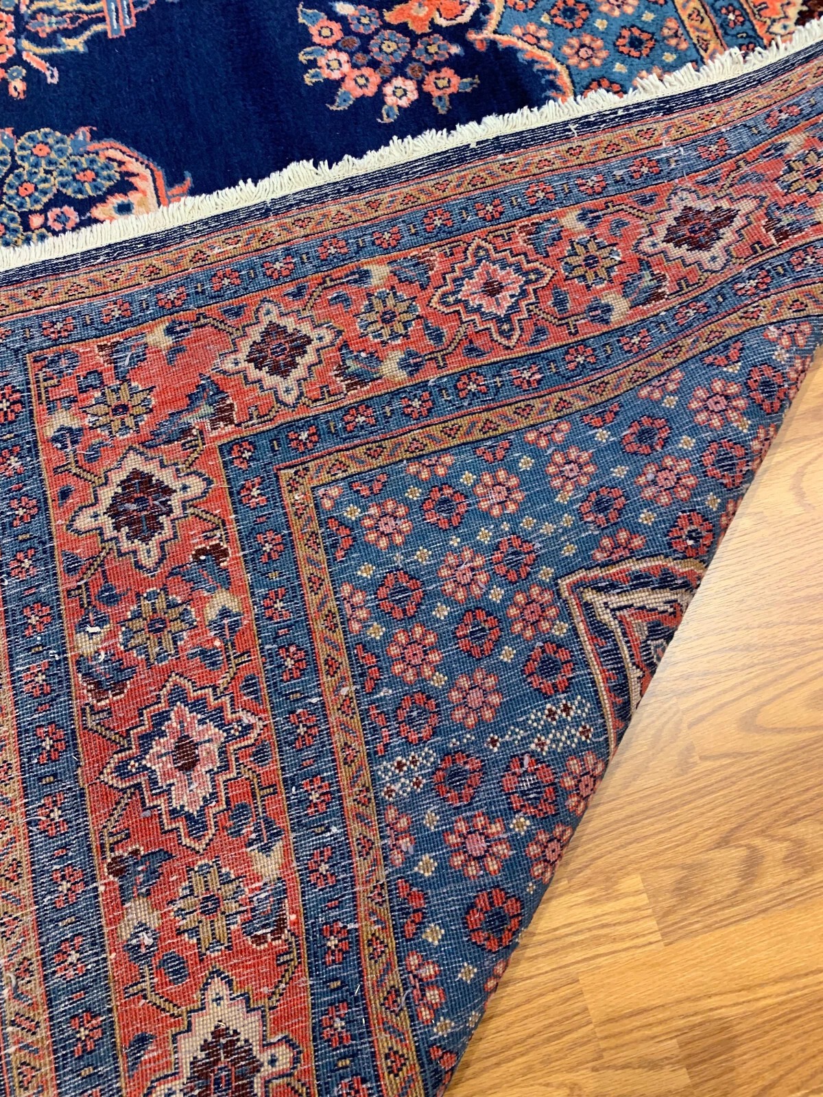7.4 x 10.3 Vintage Hand Knotted 100% Wool Vegetable Dye Area Rug