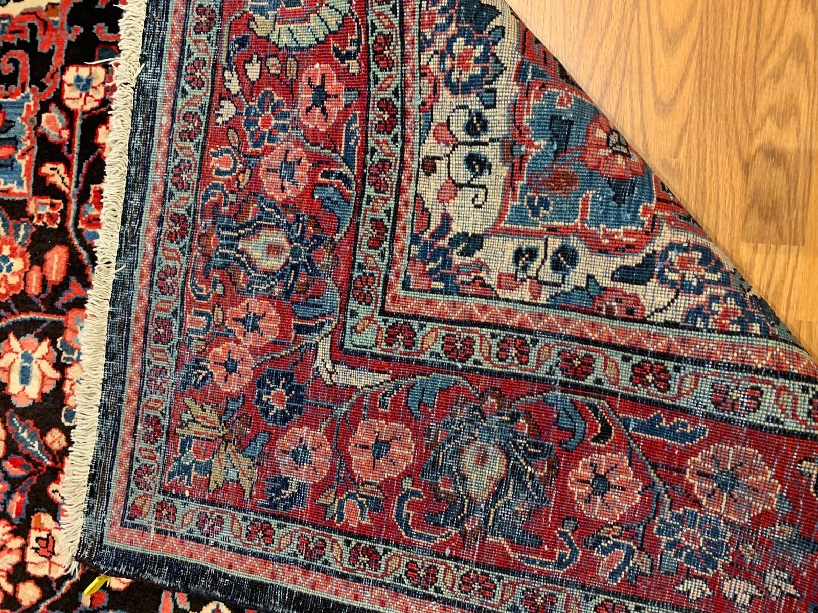 7.2 x 9.7 Vintage Hand Knotted 100% Wool Vegetable Dye Area Rug