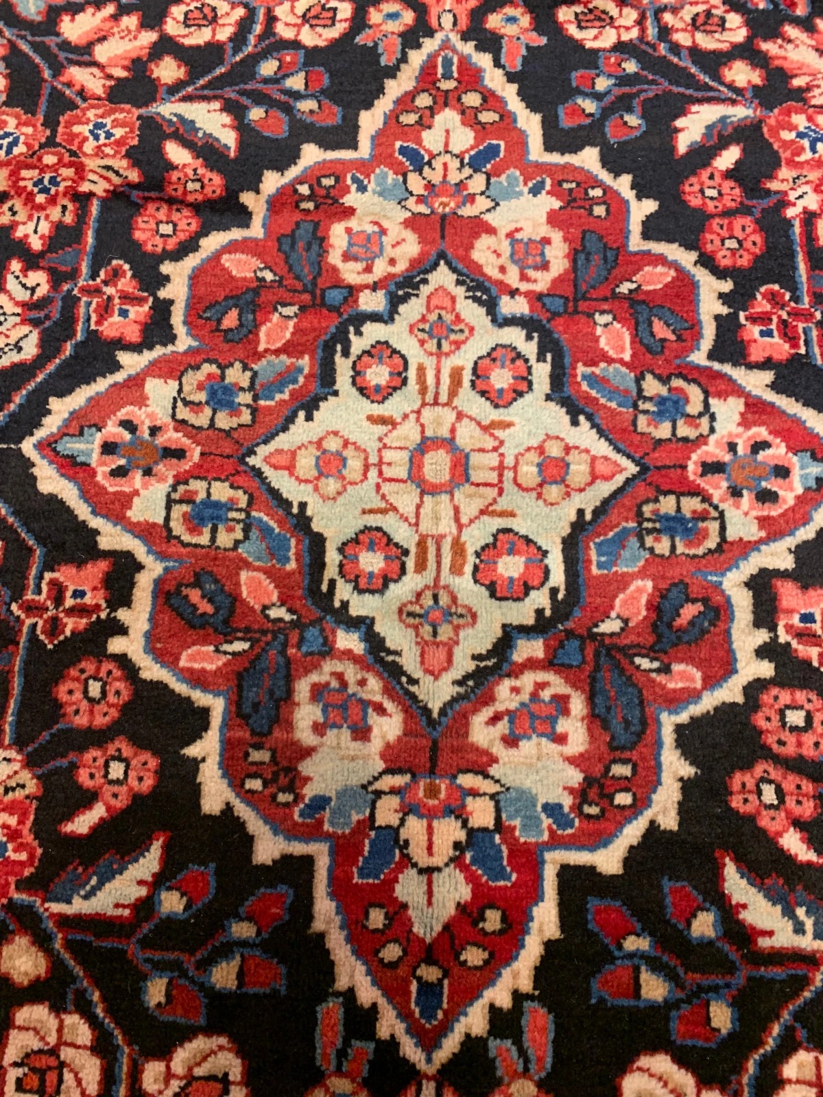 7.2 x 9.7 Vintage Hand Knotted 100% Wool Vegetable Dye Area Rug