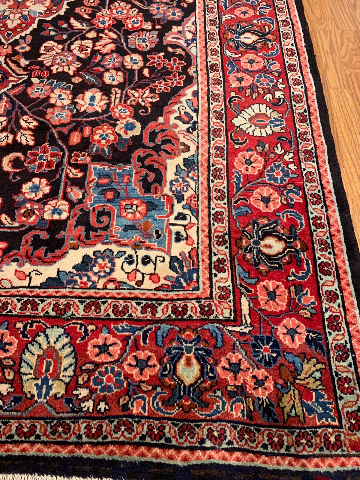 7.2 x 9.7 Vintage Hand Knotted 100% Wool Vegetable Dye Area Rug